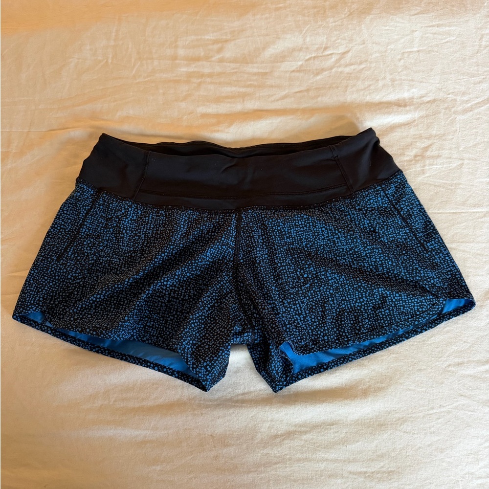 Lululemon Athletica Black and Blue Athletic Shorts